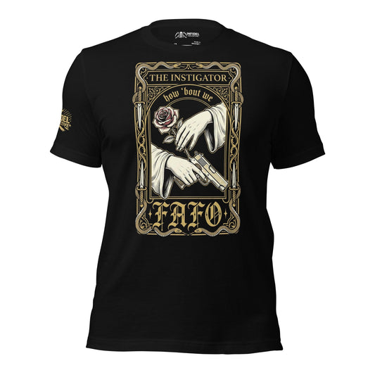 The Instigator Women's Black T-Shirt  Infidel Collective