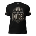 Called from All Directions Road Compass Tee, black tee, front view