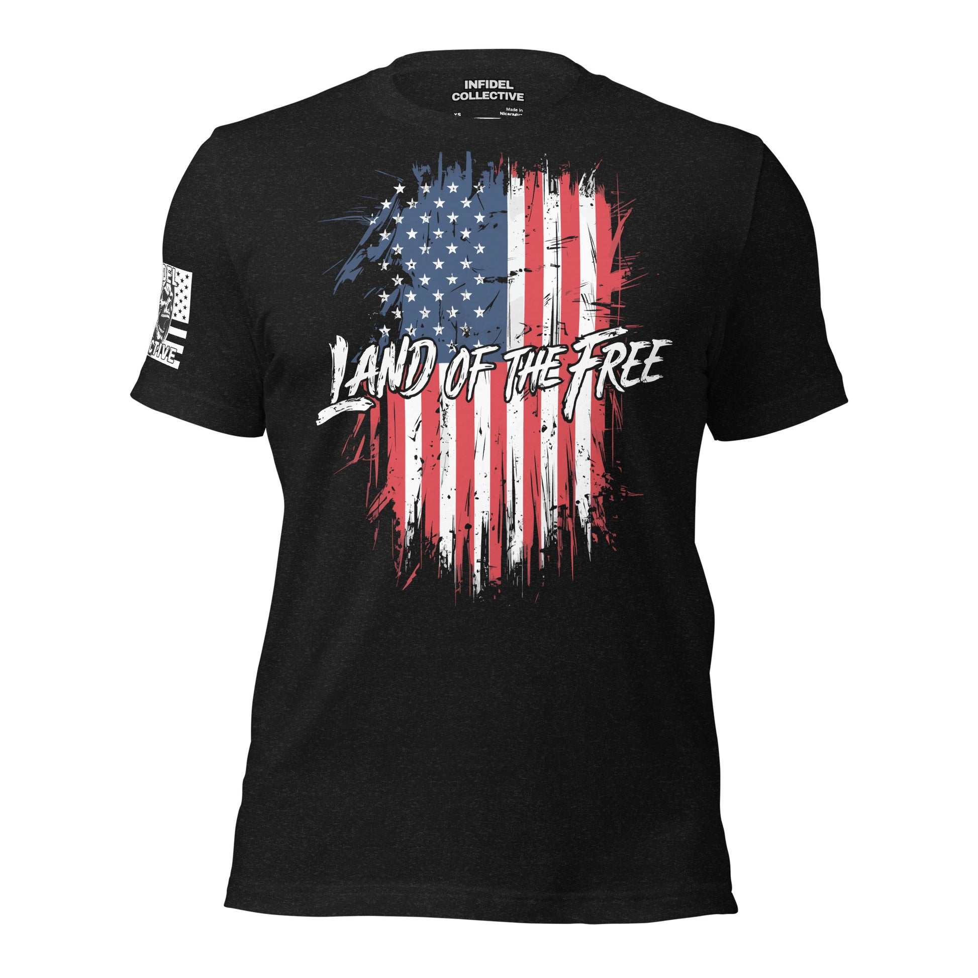 Patriotic T-Shirt: Land of the Free Black Graphic Tee  Infidel Collective