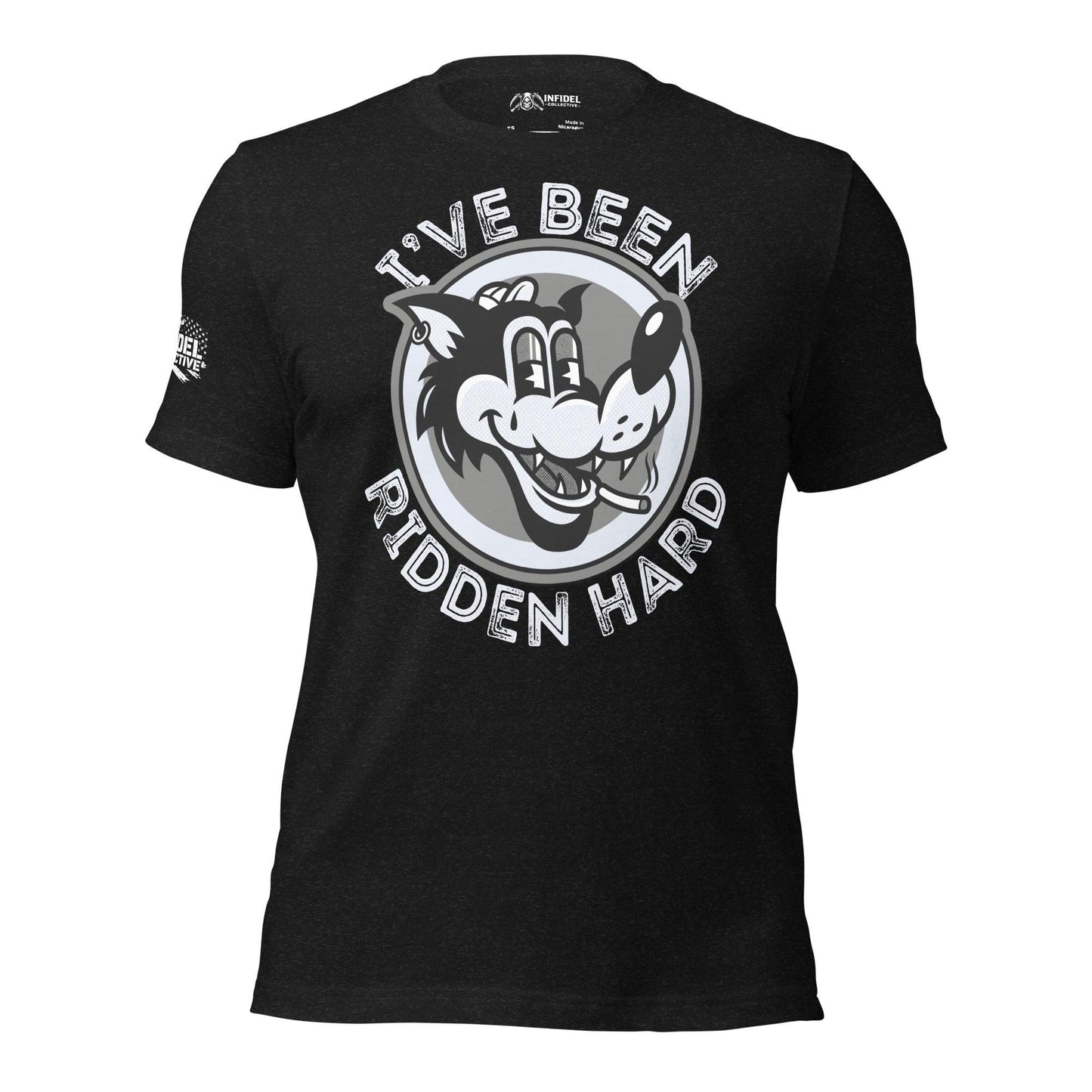 Ridden Hard Black T Shirt  Infidel Collective