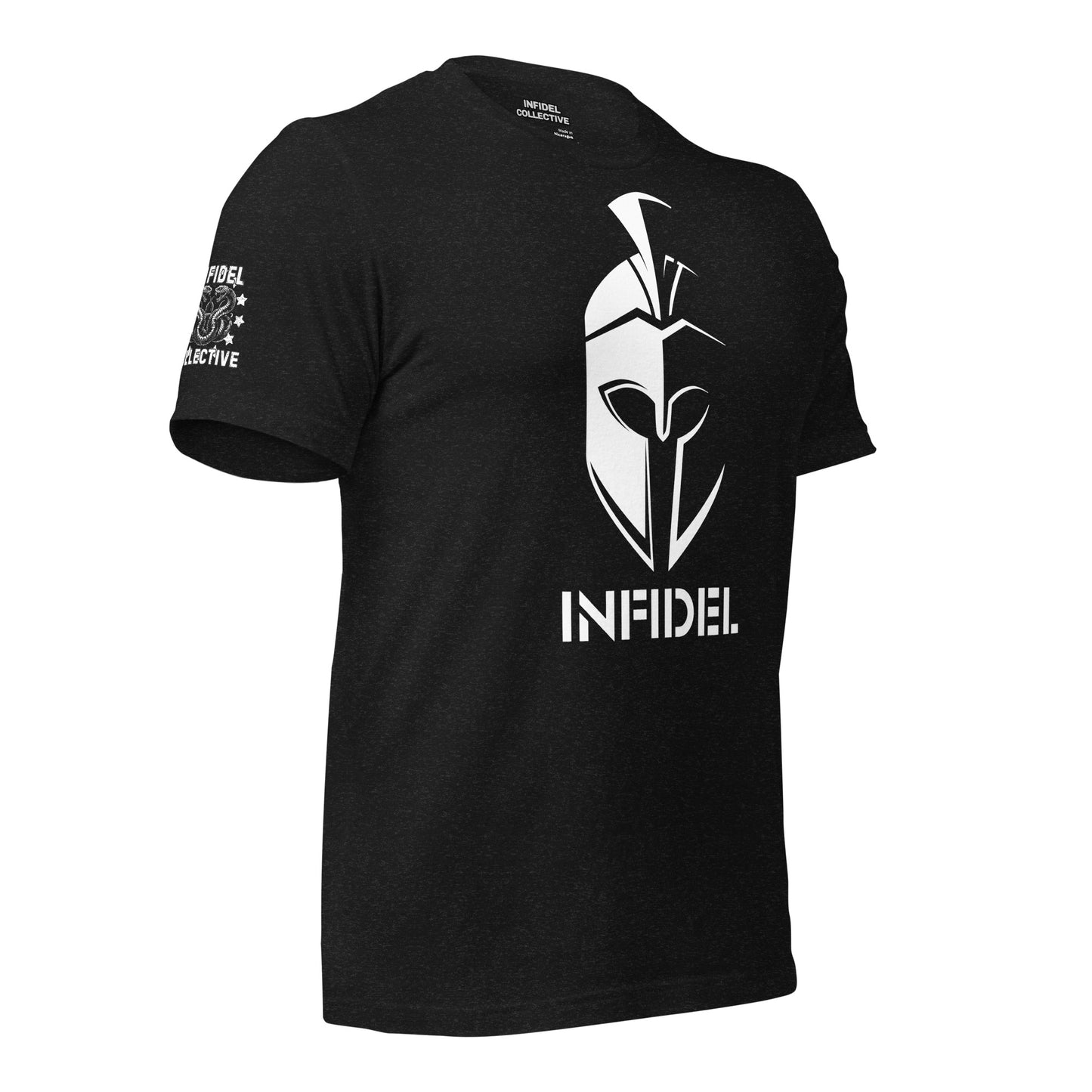 Infidel Spartan Helmet Black T-Shirt  Infidel Collective