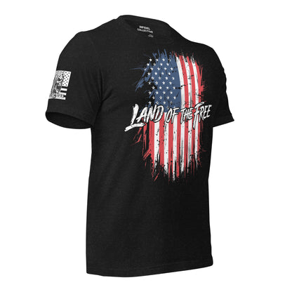 Patriotic T-Shirt: Land of the Free Black Graphic Tee  Infidel Collective