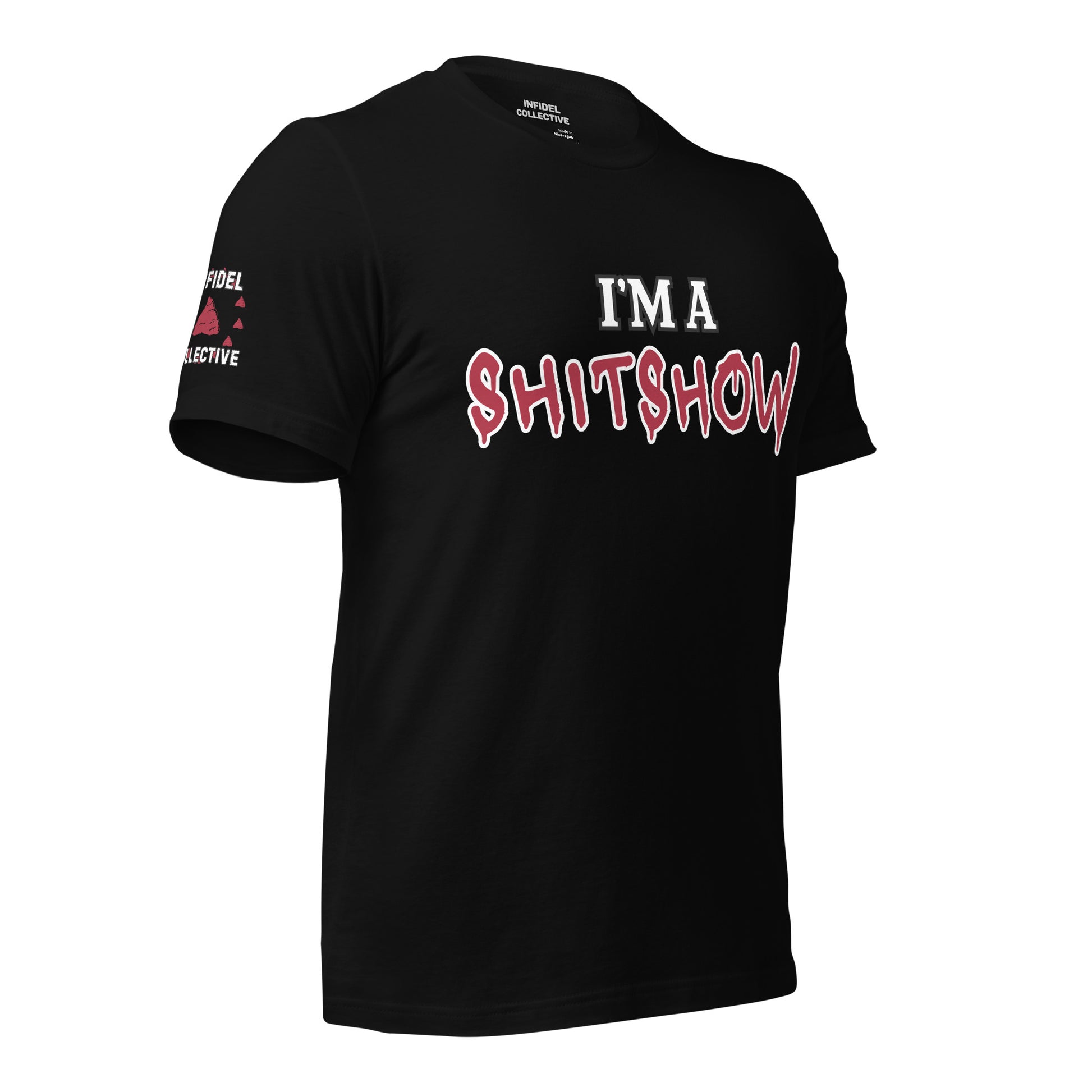 Funny NSFW Shirt – I’m a Shitshow Tee in Red on Black  Infidel Collective