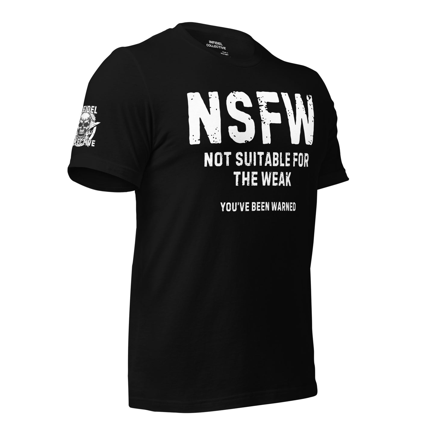 NSFW Warning Black T Shirt - Graphic Tees Men & Women Want  Infidel Collective