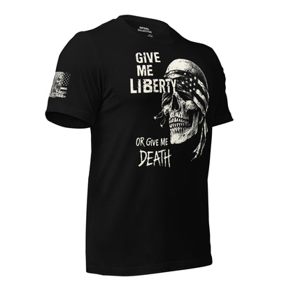 Liberty or Death Monochrome Black Tee  Infidel Collective