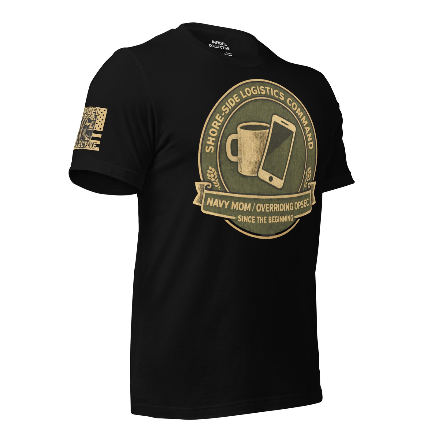 Shoreside Logistics Command Women's Black Tee  Infidel Collective