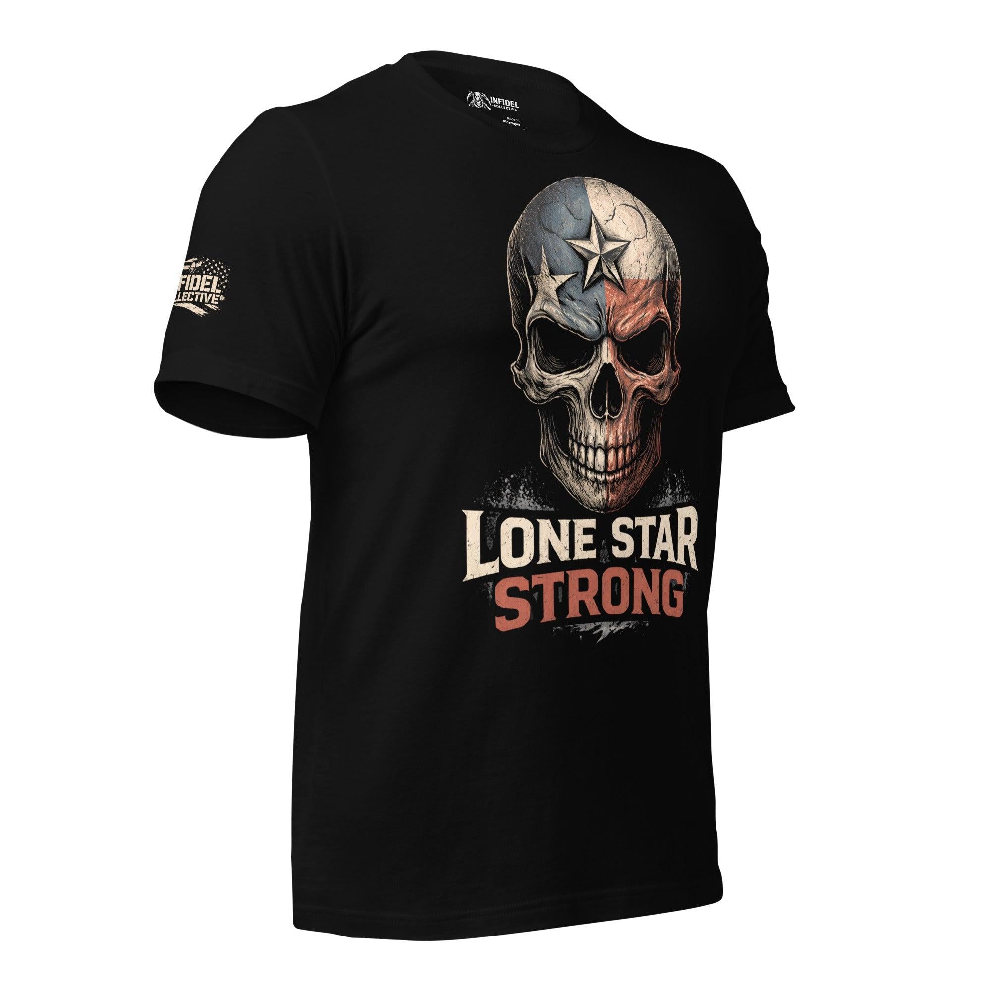 Lone Star Strong Black T-Shirt | Texas Patriot Graphic Tee  Infidel Collective