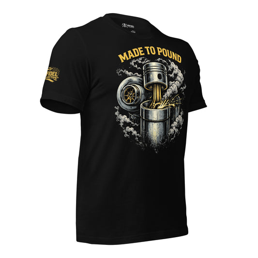 Made to Pound Yellow on Black T-Shirt  Infidel Collective