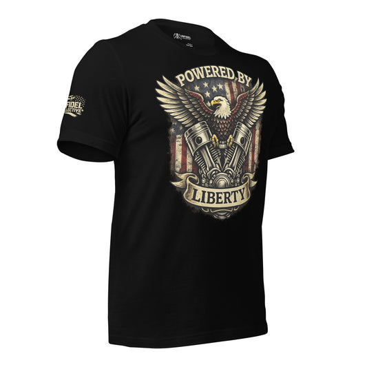 Biker V-Twin Powered by Liberty Black Tee  Infidel Collective