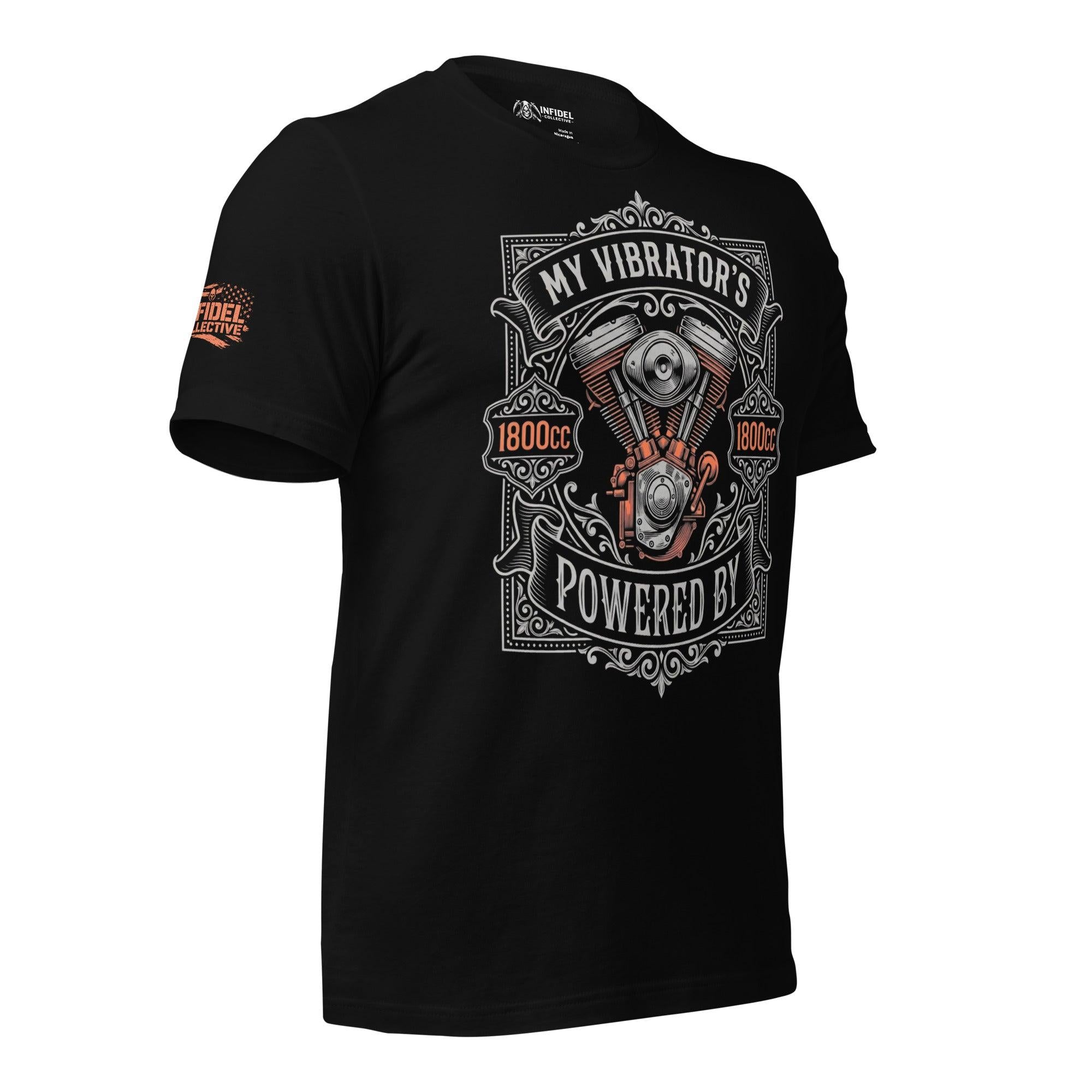 Powered by 1800cc's Black Women's T-Shirt  Infidel Collective