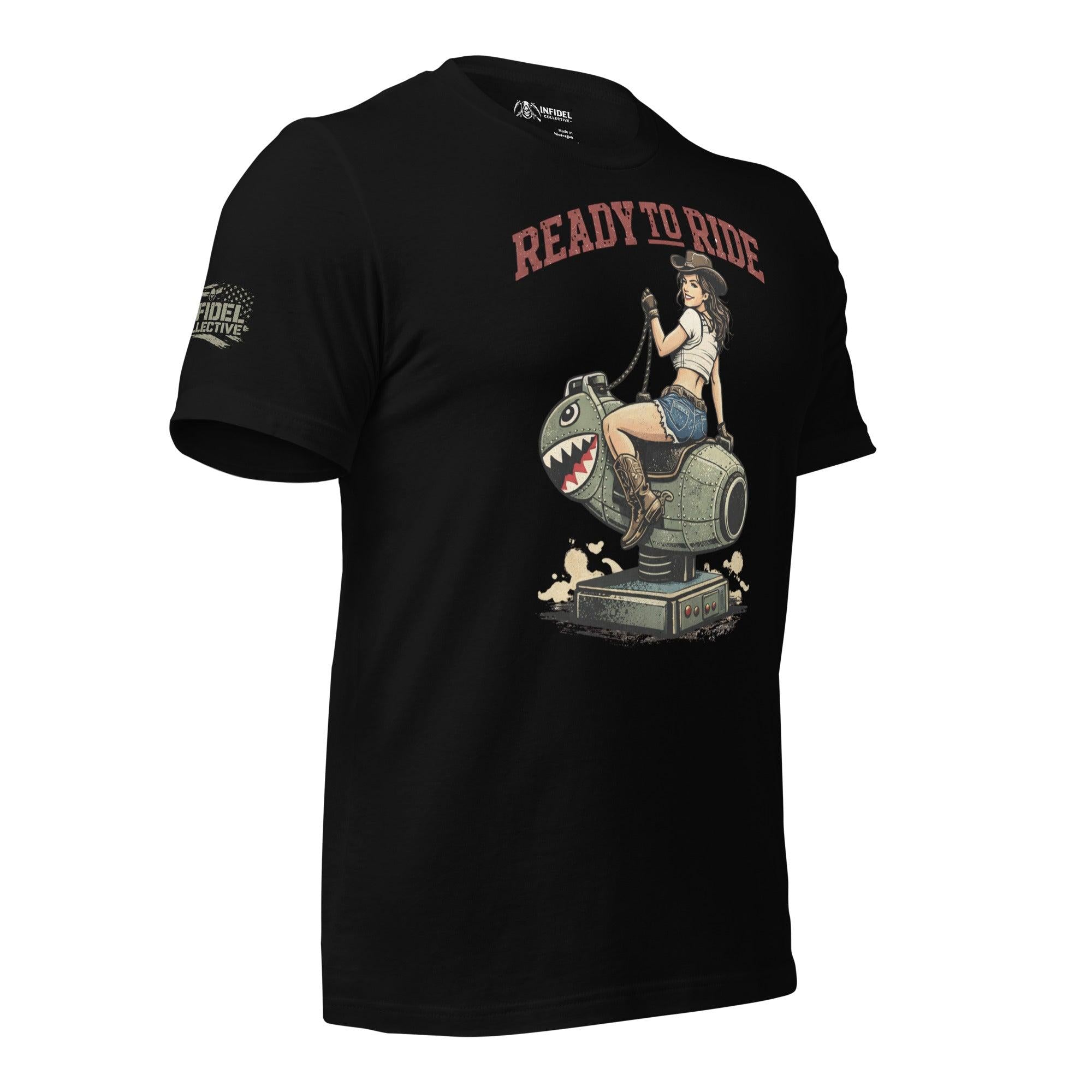 A10-Rider Ready to Ride Women's Black Tee  Infidel Collective
