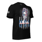 Patriotic T-Shirt: Aviator Babe USA Flag Graphic Tee in Black  Infidel Collective