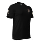 Patriot American Cross Shield Back Print Tee, black tee, right-side view