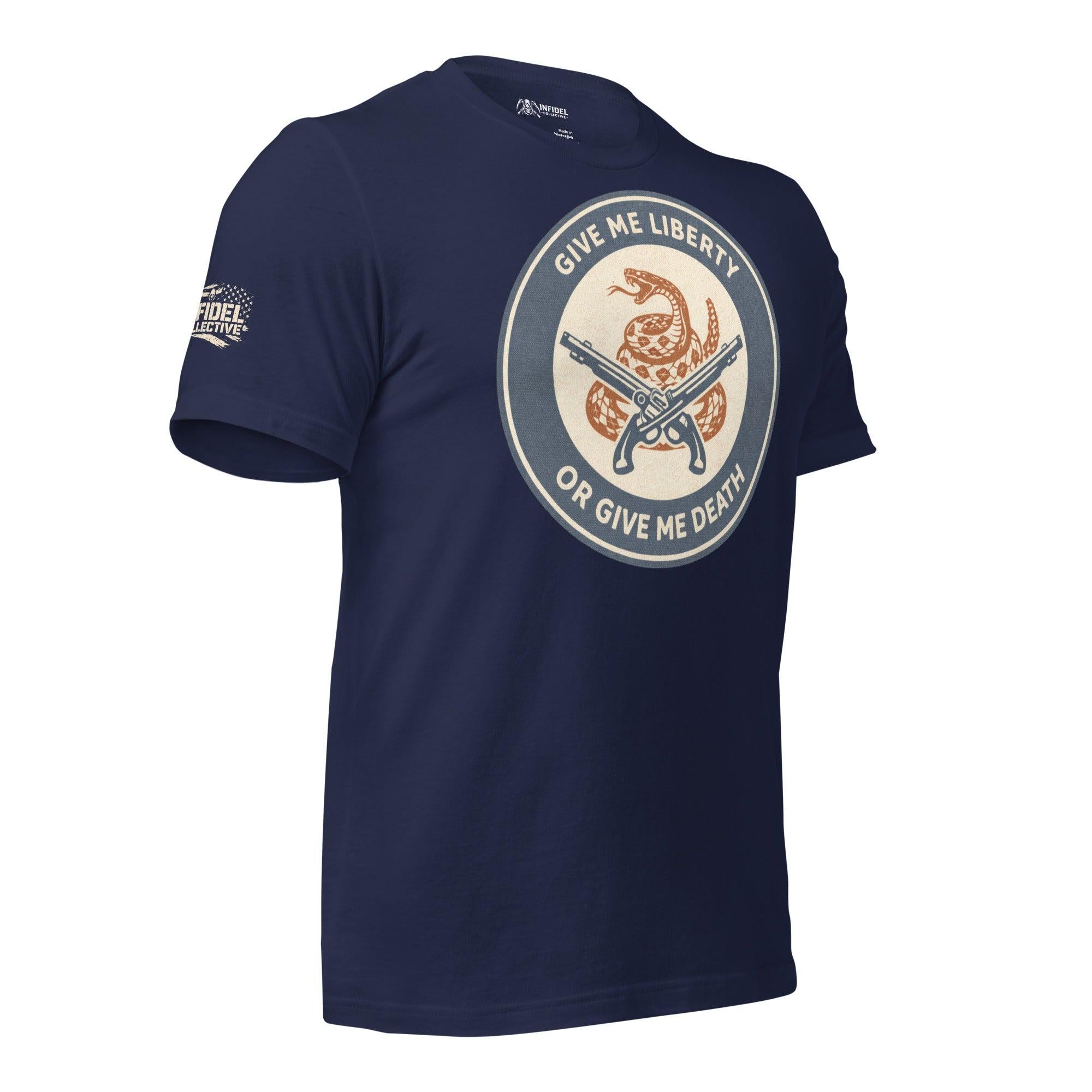 Vintage Gadsden Pistols Navy T-Shirt  Infidel Collective