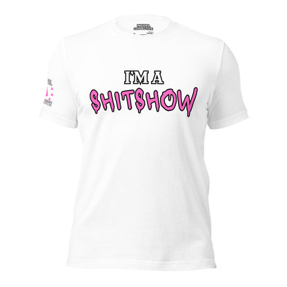 Funny NSFW Shirt – I’m a Shitshow Graphic Tee in Pink on White  Infidel Collective
