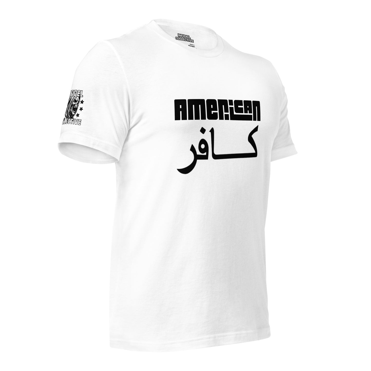American Infidel Infidel Script White T-Shirt  Infidel Collective