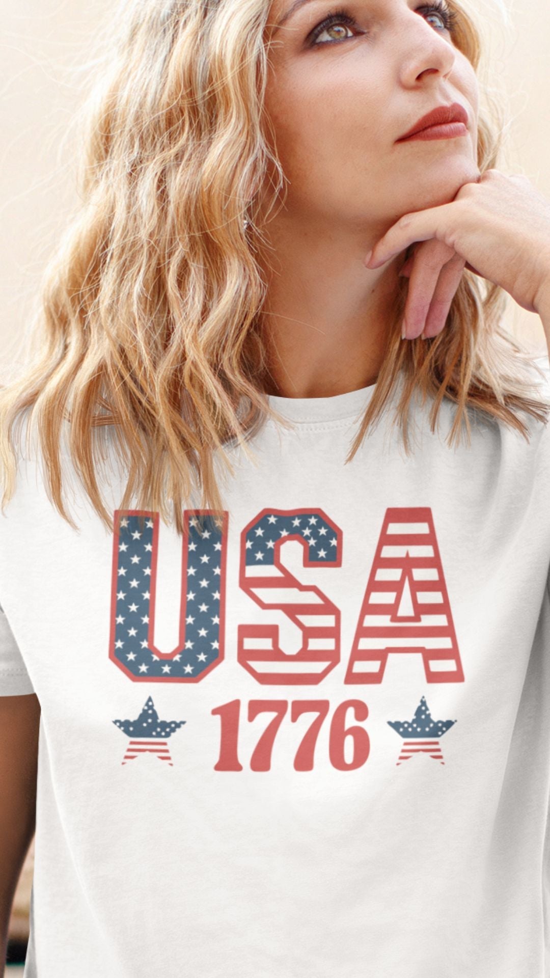 Crop Top  Patriotic Crop Top – USA 1776 Fourth of July White Shirt for Women Infidel Collective