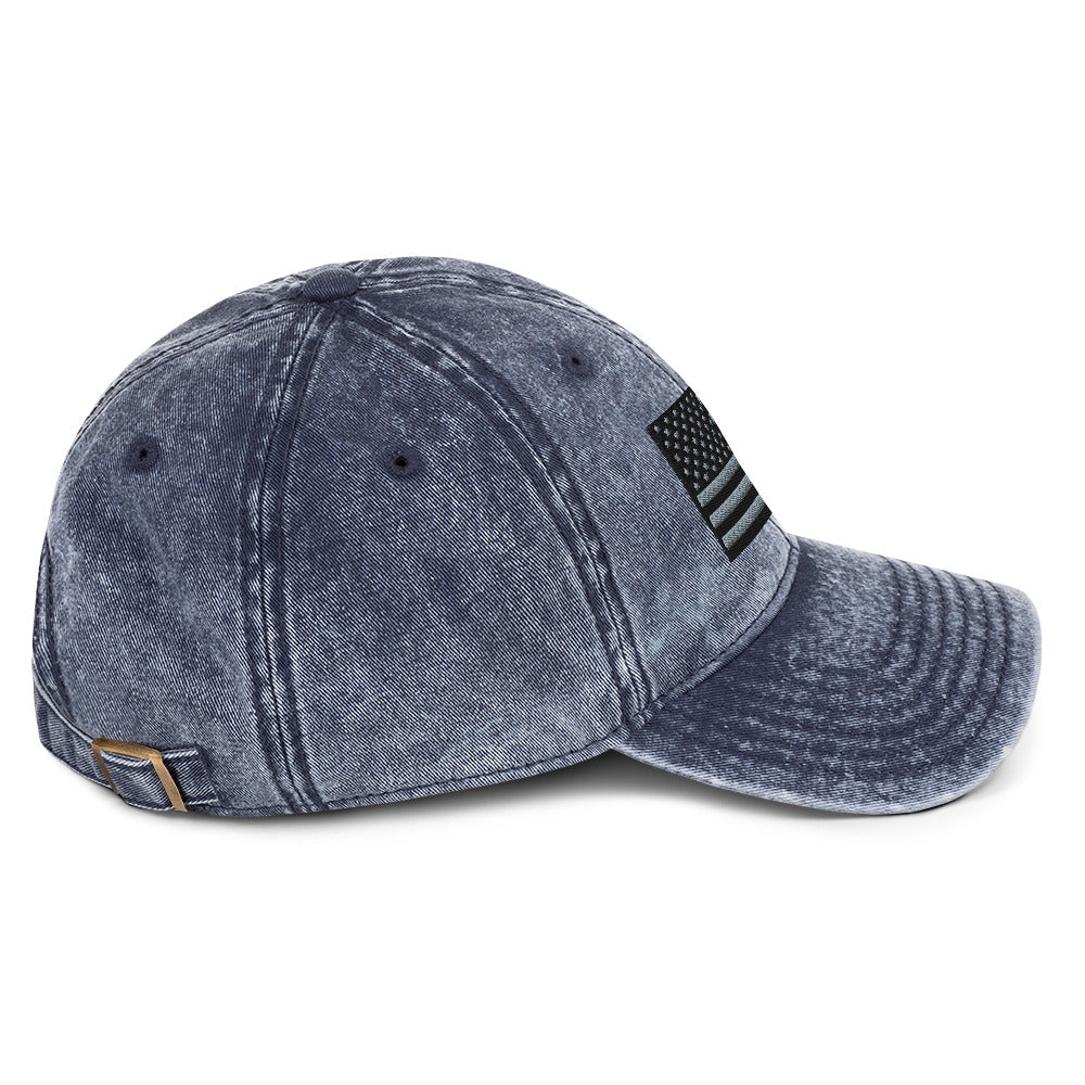 Vintage Tactical Old Glory Black & Grey USA Flag on 6 Colors of Hats  Infidel Collective