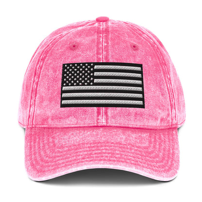 Vintage Black and White USA Flag Ball Cap – Patriotic Hats for Men & Women  Infidel Collective