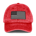 Vintage Black and White USA Flag Ball Cap – Patriotic Hats for Men & Women  Infidel Collective