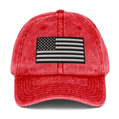 Vintage Black and White USA Flag Ball Cap – Patriotic Hats for Men & Women  Infidel Collective