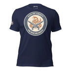 Vintage Gadsden Liberty or Death graphic blue tee from Infidel Collective