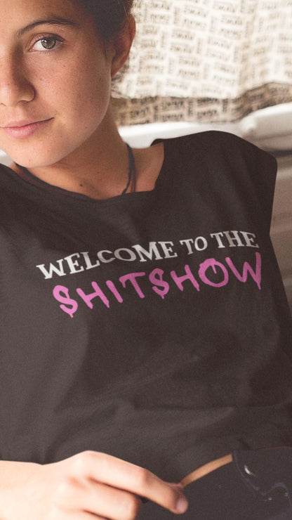 NSFW Crop Top – Funny Black Cropped Shirt: Welcome to the Shitshow  Infidel Collective