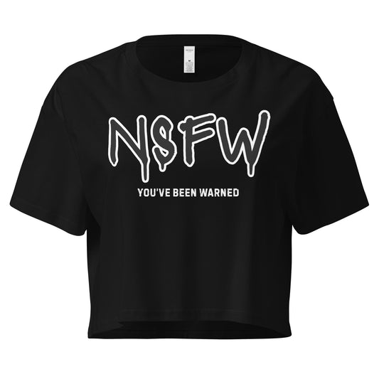 Crop Top XL Crop Top NSFW – Graffiti Style Bold Graphic Black Shirt Infidel Collective