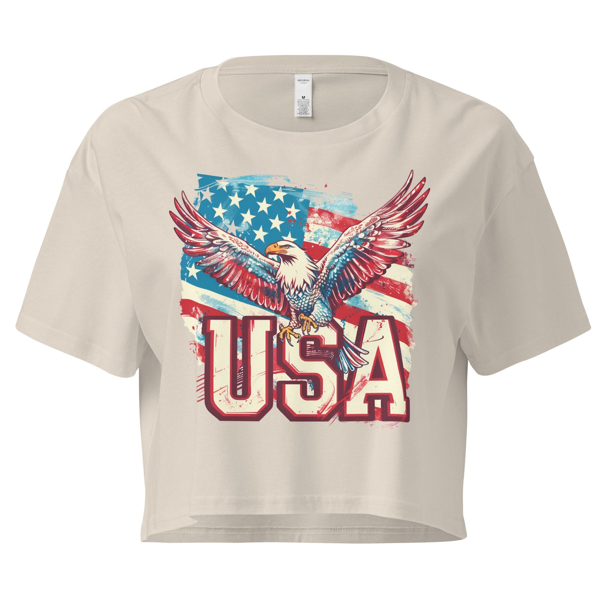Crop Top XL Patriotic Crop Tops – USA Eagle Flag Fourth of July Shirt Women Infidel Collective